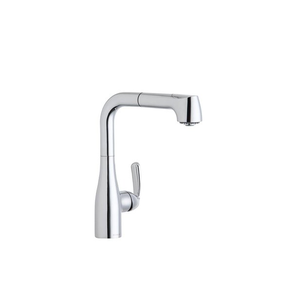 Elkay Gourmet Single Hole Bar Faucet With Pull-Out Spray And Lever Handle Chrome LKGT2042CR
